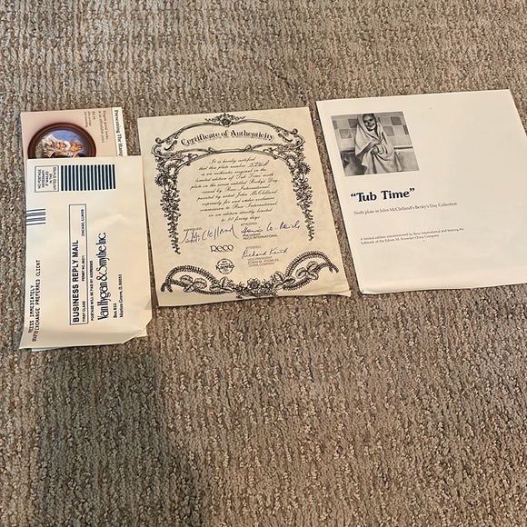 Reco International “Tub Time” 1986 Plate - Picture 3 of 5